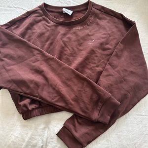 Gymshark x Whitney Simmons Crop Crew - brown